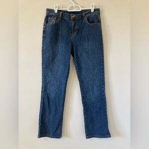 DG2 by Diane Gilman Women's Straight Cut Dark Wash Jeans Embellished Bling Sz 8P